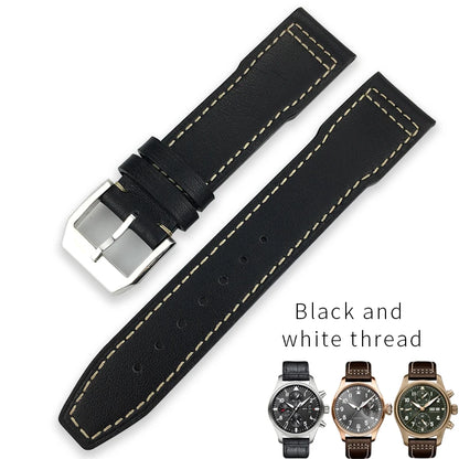 Cinturino di ricambio in pelle di vitello per orologio IWC Pilot, cinturino con fibbia déployante, cinturini da uomo, 20mm, 21mm, 22mm, PORTOFINO Mark18