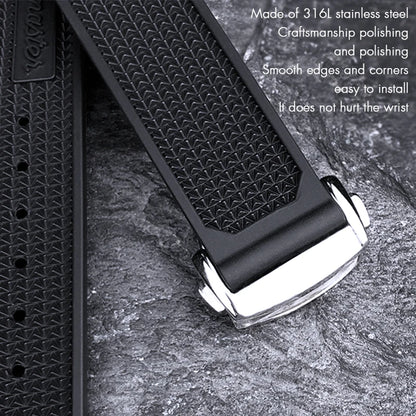 Correa de reloj de caucho y silicona natural de calidad, 20mm 21mm 19mm 18mm 22mm, para reloj Omega Speedmaster, cierre desplegable Seamaster