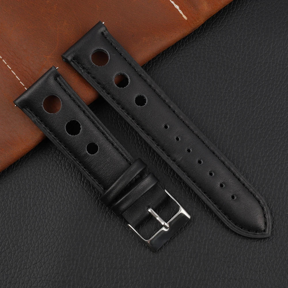Leather watch strap, Fast - Vintage, Chronograph - Universal