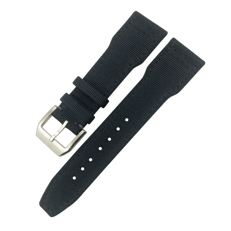 Bracelet de montre en cuir véritable avec boucle ardillon, tissu en nylon, convient aux montres IWC, Spitfire Pilot Mark 18 TOP GUN Strap, 20mm, 21mm, 22mm