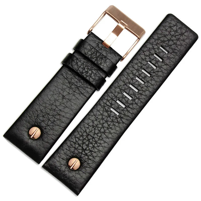 Genuine Leather Watch Strap 22 24 26 27 28 30 32mm, for Diesel DZ7370 DZ7313 DZ7413 DZ7257, leather watch band