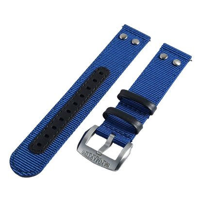 San Martin Quick Release Watch Strap Double Layer High Quality Nylon Strap Fashion Rivet Stitching Design 20mm 22mm Watch Parts