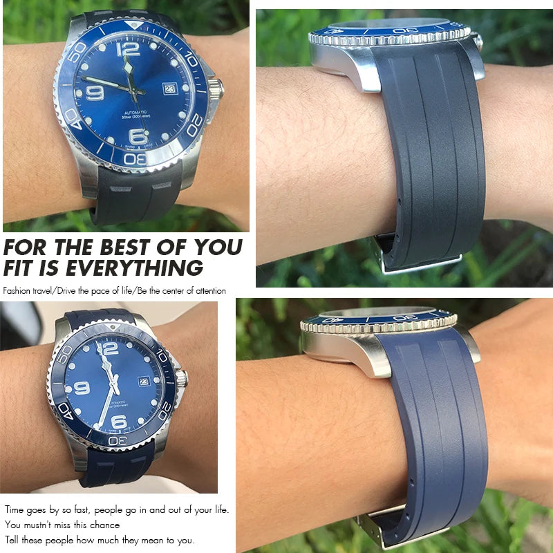 Ремешок для часов из каучука и силикона для Longines, HydroConquest, Conquest, L3, 781, 19 мм, 20 мм, спортивный, водонепроницаемый, мягкий ремешок, 22 мм, 21 мм