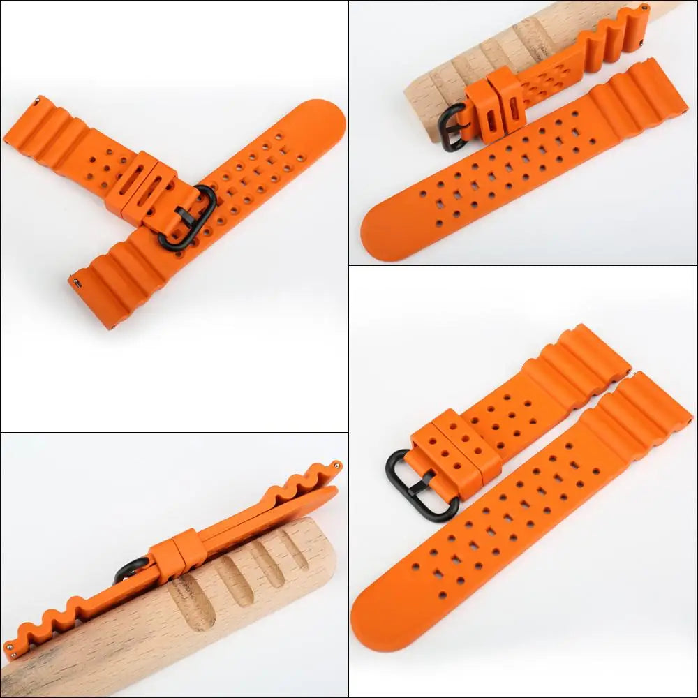 Bracelets de montre en caoutchouc à dégagement rapide, 20mm 22mm 24mm, accessoires de montre, Bracelet de montre de Sport Orange, ceinture de montre intelligente pour Casio