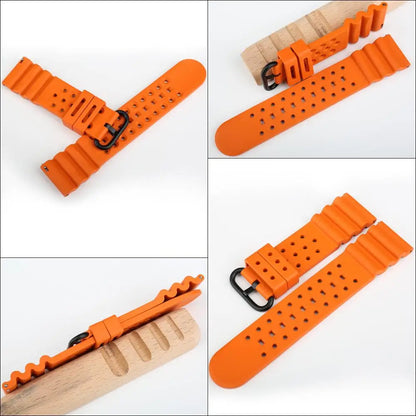 Bracelets de montre en caoutchouc à dégagement rapide, 20mm 22mm 24mm, accessoires de montre, Bracelet de montre de Sport Orange, ceinture de montre intelligente pour Casio