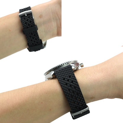 Nouveau bracelet en caoutchouc FKM fluoré nid d'abeille conçu 20mm 22mm bracelets de montre à dégagement rapide pour bracelet de remplacement de montre SRP777J1