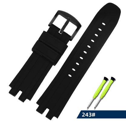 PROTREK - Cinturino per orologio in silicone per Casio PRW-3000/3100/6000/6100Y, per sport da alpinismo, cintura con accessori modificati da uomo