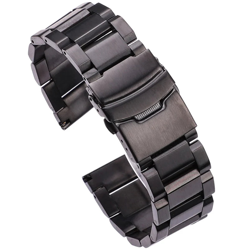 Bracelet de montre en acier inoxydable, 18mm, 20mm, 22mm, 24mm, lien, bleu, noir, or, accessoires