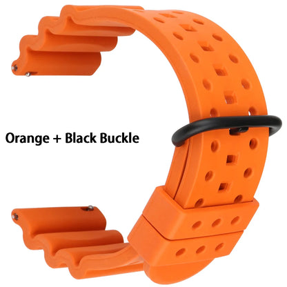Bracelets de montre en caoutchouc à dégagement rapide, 20mm 22mm 24mm, accessoires de montre, Bracelet de montre de Sport Orange, ceinture de montre intelligente pour Casio