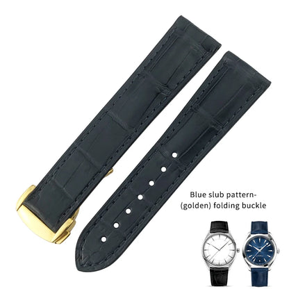 Bracelet De montre en cuir Crocodile, adapté pour Omega De Ville coaster Constellation 18mm 19mm 20mm 21mm 22mm, bracelet en peau d'alligator véritable