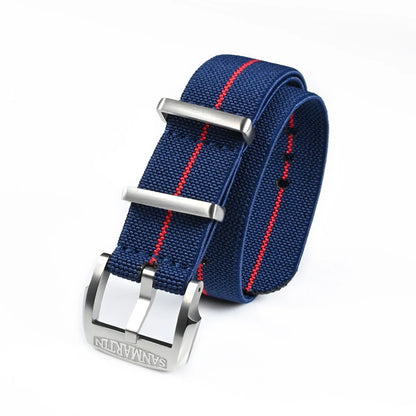 San Martin Watch Bracelet Elastic Nylon Strap 20mm Military Pilot Watch Band Universal Type Sport Paratrooper Strap Watch Parts