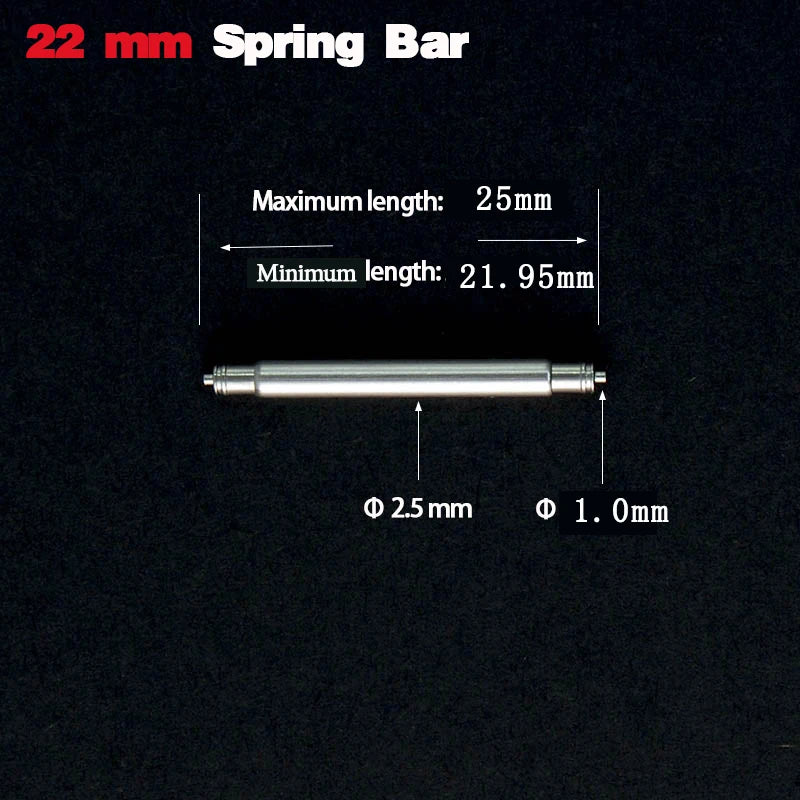 Barre à ressort 20mm 22mm, diamètre = 2.5mm 6309 7002 SKX007 Monster SKX779 Diver Z20Z22
