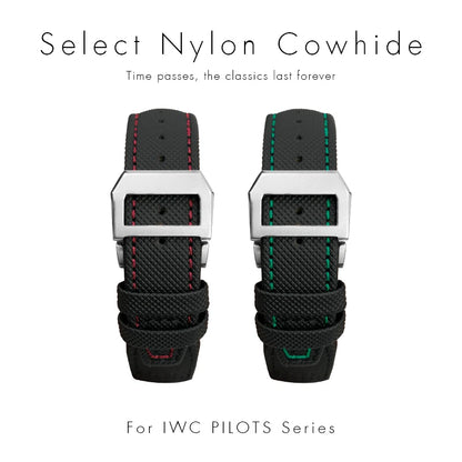 Bracelet de montre en nylon tissé de haute qualité, adapté pour IWC Pilot SPITFIRE MARK 18 Portugieser Portofino TOP GUN Suffino 77 Strap, 20mm, 21mm, 22mm