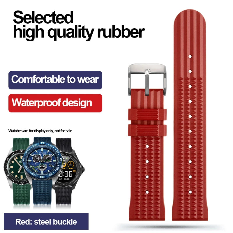 Pour Seiko IWC montre bracelets de montre en Silicone Sharkey MM300 SBDX001 6105 Bracelet étanche Bracelet gaufré en caoutchouc souple 20MM 22MM