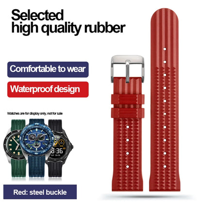 Pour Seiko IWC montre bracelets de montre en Silicone Sharkey MM300 SBDX001 6105 Bracelet étanche Bracelet gaufré en caoutchouc souple 20MM 22MM