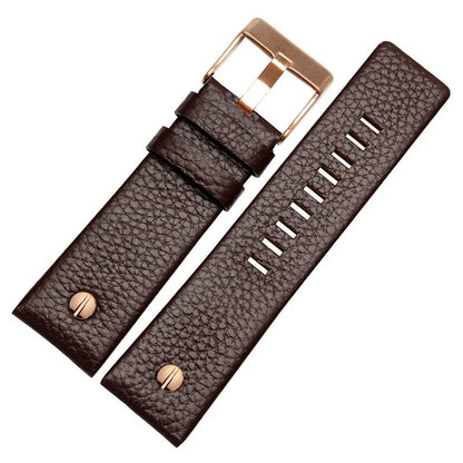 Genuine Leather Watch Strap 22 24 26 27 28 30 32mm, for Diesel DZ7370 DZ7313 DZ7413 DZ7257, leather watch band