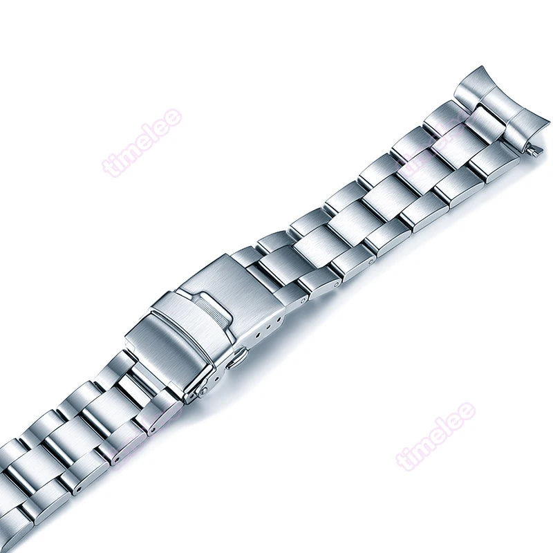 Timelee - Cinturino per orologio in acciaio inossidabile, 22 mm, estremità curva, MOD per SKXHouseSKX009 SKX011