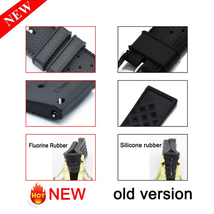 Premium FKM Rubber Watch Band Quick Release 18mm 20mm 22mm 24mm Rubber Watch Strap Smart Watch Bracelet