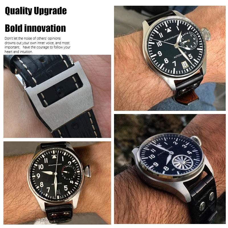 Bracelet de montre en cuir pour montres pilote IWC, Spitfire, LE, Petit Prince, Big Pilot's Watch Edition, Herit Mark, Antoine, 20mm, 21mm, 22mm