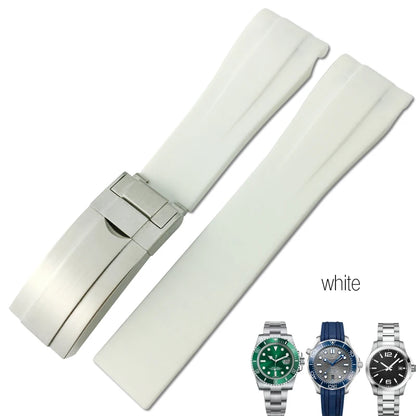 19mm 21mm 20mm 22mm bracelet de montre de haute qualité pour Rolex Daytona Submariner Oysterflex GMT Explorer bracelet de montre bracelet en caoutchouc et Silicone