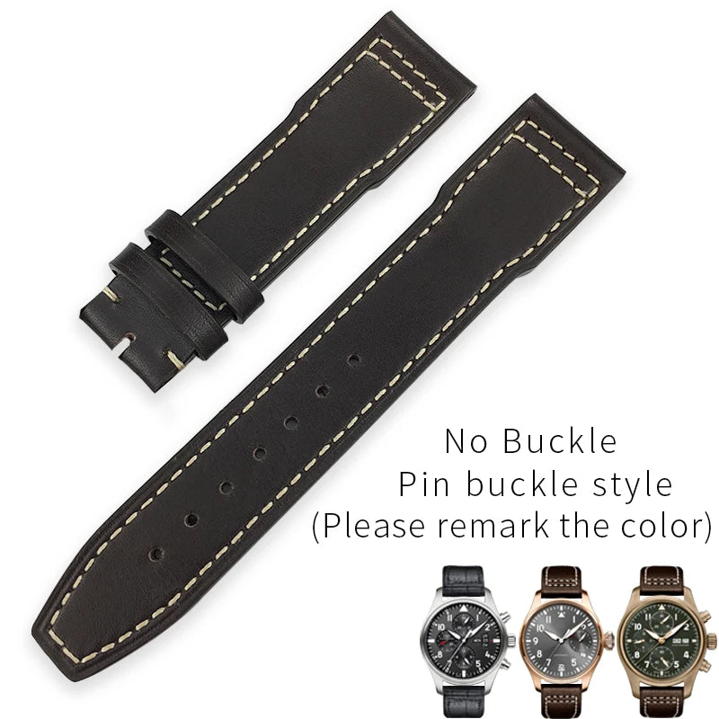 Cinturino di ricambio in pelle di vitello per orologio IWC Pilot, cinturino con fibbia déployante, cinturini da uomo, 20mm, 21mm, 22mm, PORTOFINO Mark18
