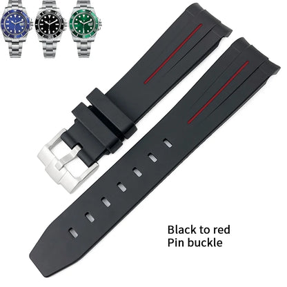 Bracelet de montre en caoutchouc et silicone pour Submariner, RequiGstuff, Oysterflex, Rolex, Omega, MoonSwatch, SeATM, 19mm, 20mm, 21mm, 22mm