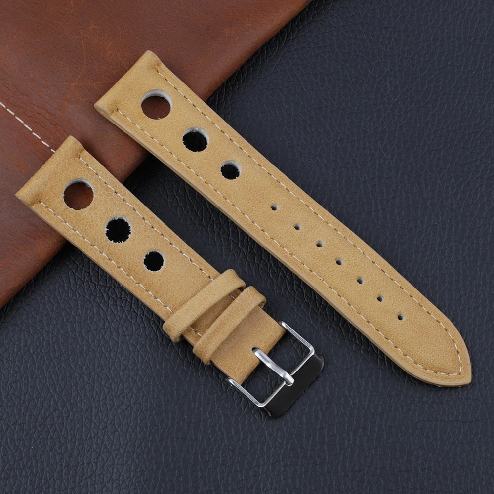 Leather watch strap, Fast - Vintage, Chronograph - Universal