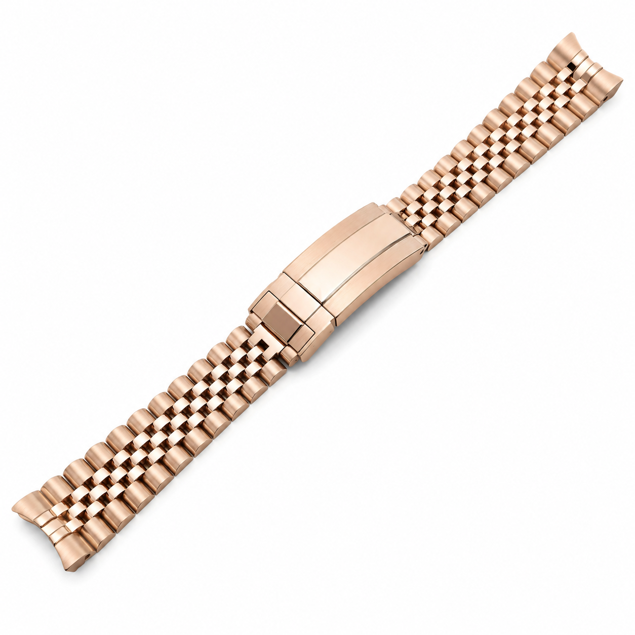 Solid Jubilee Stainless Steel Bracelet for Submariner / Datejust and others - 20mm - Deployant Clasp Micro-Adjustments / Curved
