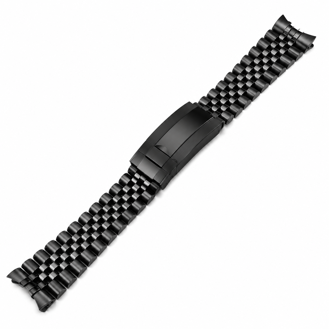 Solid Jubilee Stainless Steel Bracelet for Submariner / Datejust and others - 20mm - Deployant Clasp Micro-Adjustments / Curved
