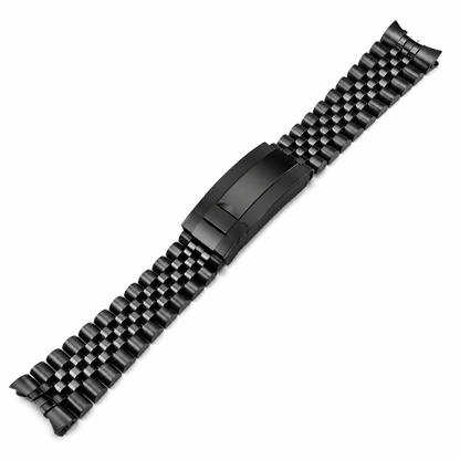 Solid Jubilee Stainless Steel Bracelet for Submariner / Datejust and others - 20mm - Deployant Clasp Micro-Adjustments / Curved