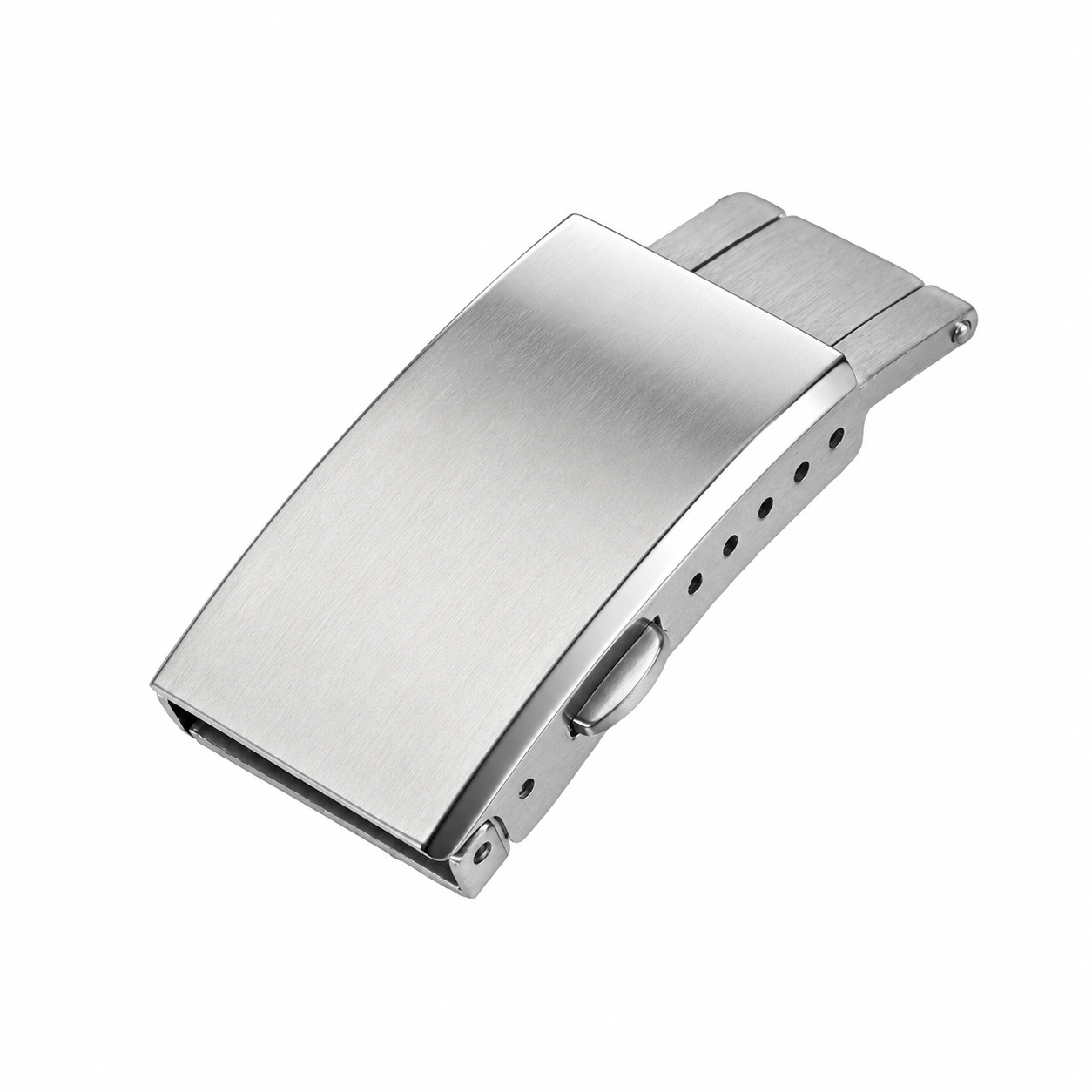 Deployant Buckle for Steel and other Bracelets - Butterfly clasp - Brushed/Mirror Polished Steel – Bracelet Thickness ≤ 4.75mm - 5 Holes - 1 Pc
