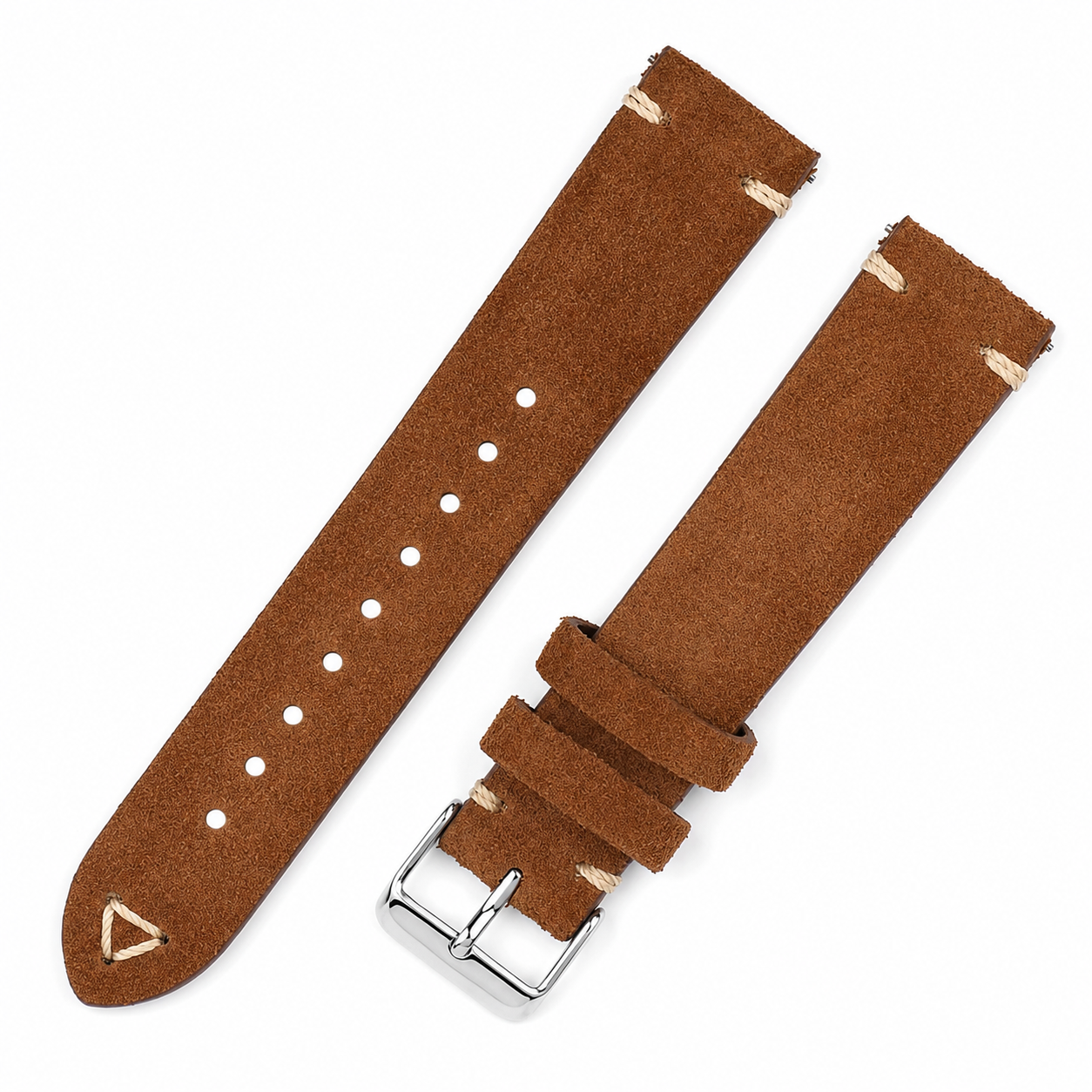 Cinturino per orologio in pelle scamosciata (Daino) - Fibbia ad ardiglione - Universale