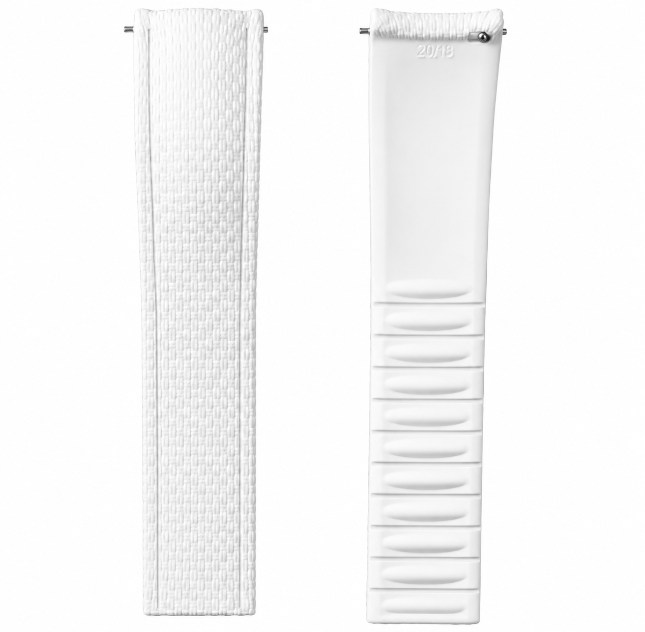 FKM Rubber Watch Strap - SAILCLOTH Texture / Curved & Quick Release / CTS - Buckle not included