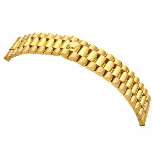 Bracelet Montre Acier 316L pour Rolex - Or 20mm Massif / Courbé