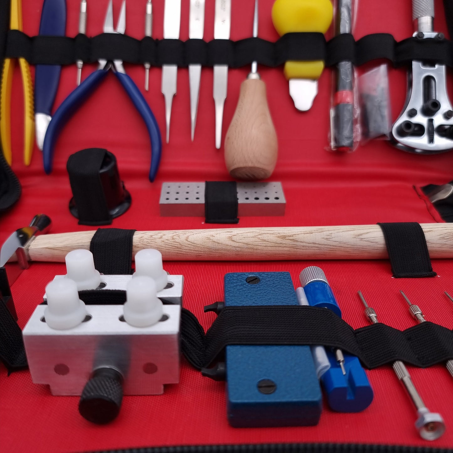 Kit Réparation Montres en Cuir – 24 Pièces, Ouvre-Boîtier, Tournevis, Pinces, Support