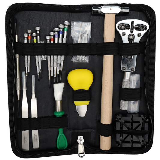 Kit Outils Horloger en Cuir – Réparation de Montres, Bracelets – 9 Tournevis et Accessoires