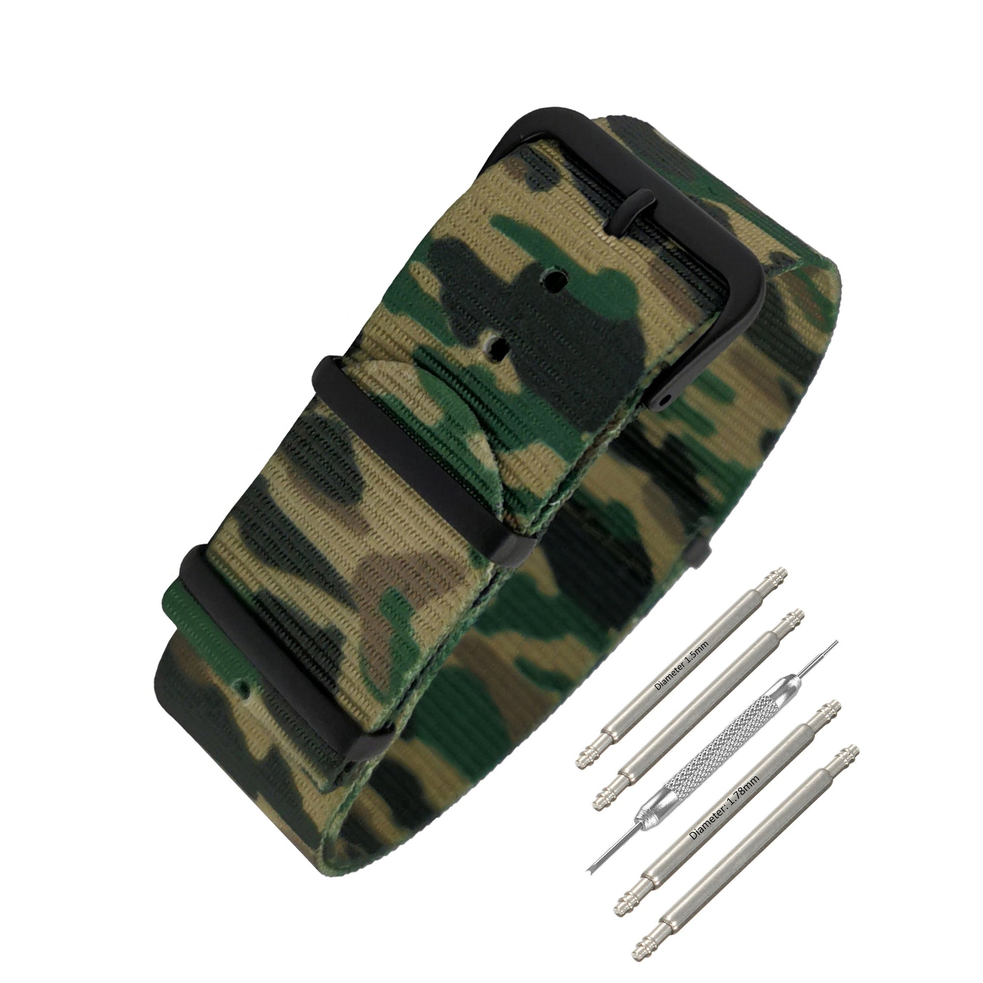 bracelet-montre-armée-française-nato-camouflage-vert