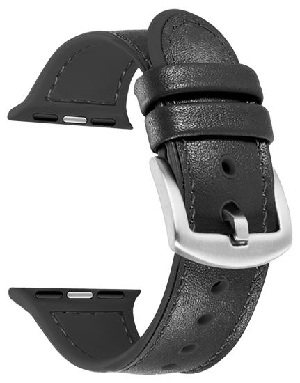 Cinturino Ibrido Pelle / Silicone - Compatibile con Apple Watch