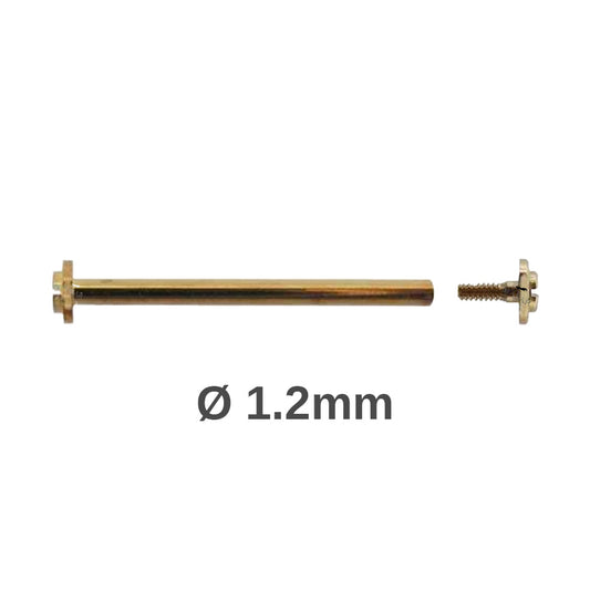 Vite Ø 1,2mm Oro – Barra a Vite per Cinturino Orologio - Testa H Ø 2,5mm - da 8mm a 28mm - 2 Pz
