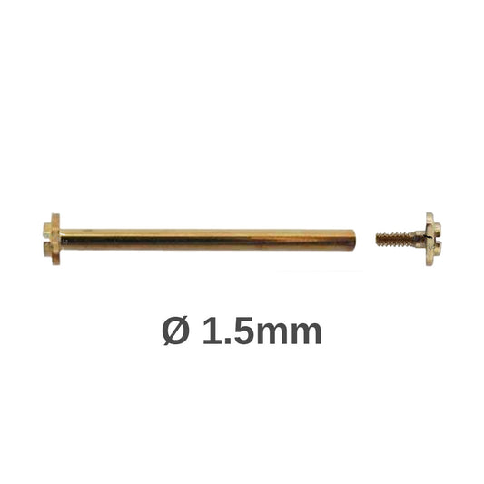 Vite Ø 1,5mm Oro – Barra per vite cinturino orologio - Testa H Ø 3,0mm - da 10mm a 30mm - 2 pezzi