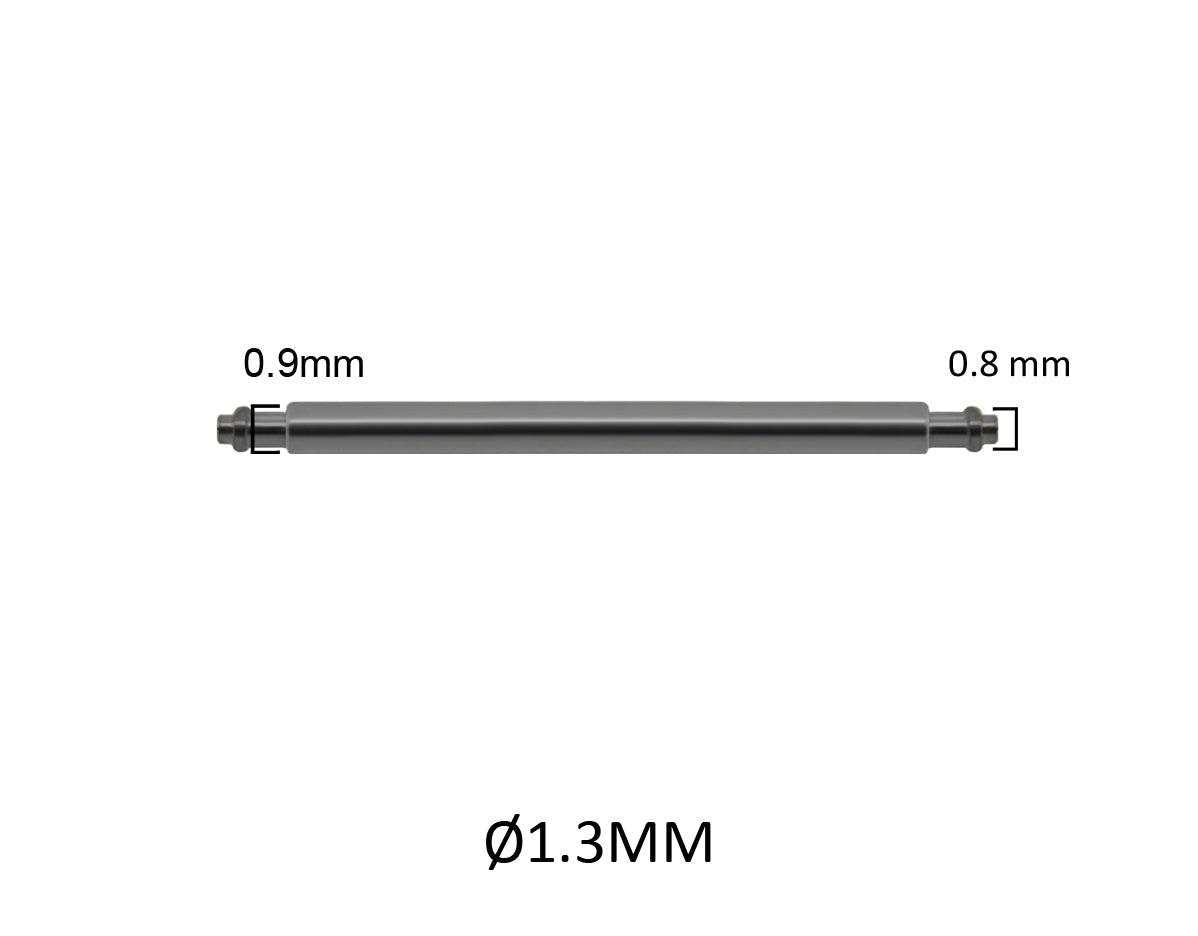 XSFS Ø 1,3mm - Barrettes à ressort pour bracelet de montre - Inox – Pointe Courte - 0,8mm - 2 pcs