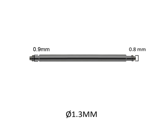 XSFS Ø 1,3mm - Barrettes à ressort pour bracelet de montre - Inox – Pointe Courte - 0,8mm - 2 pcs