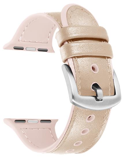 Cinturino Ibrido Pelle / Silicone - Compatibile con Apple Watch