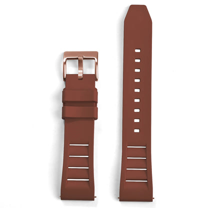 Bracelet de montre en caoutchouc FKM 20mm 22mm, souple, étanche, pour Huawei, Samsung, Seiko, Omega, avec attache rapide