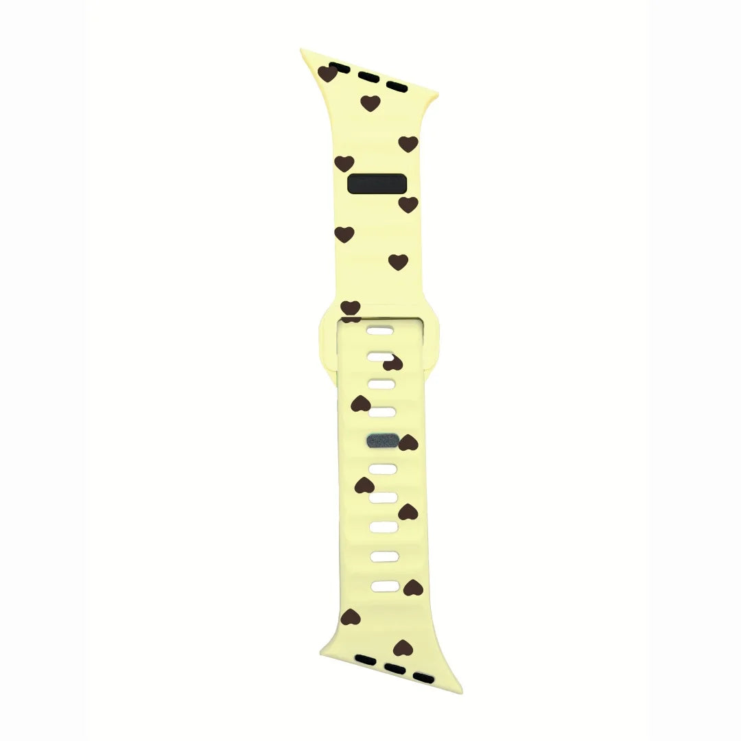 Irregular Silicone Strap for Apple Watch, 40mm 41mm 44mm 45mm 46mm 42mm, Correa, iWatch Series 11 10 9 8 7 SE Ultra