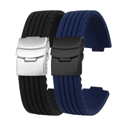 Silicone watch strap, for ORIS AQUIS 7730 7740 - 11mm or 12mm