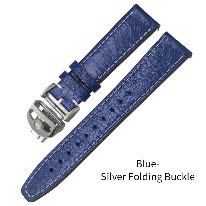 Bracelet de montre en cuir véritable pour hommes, à dégagement rapide, 19mm 20mm 21mm 22mm, pour IWC Portugieser Pilot montres Portofino, bracelet de montre en cuir de vache