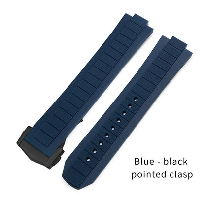 Bracelet de montre en caoutchouc et Silicone convexe, 10x21mm, pour Omega Seamaster Planet Ocean 600M, série 217.30.42 217.32.42, bracelet de montre étanche