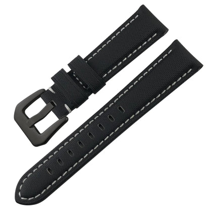 Cinturino per orologio in tela di nylon da uomo, 20mm, 21mm, 22mm, 23mm, 24mm, 25mm, 26mm, per Panerai Seiko Breitling Citizen, cinturino universale in pelle