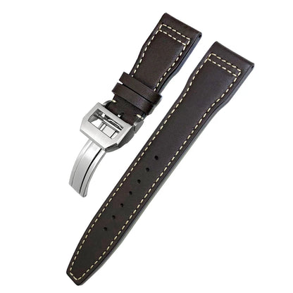 Cinturino di ricambio in pelle di vitello per orologio IWC Pilot, cinturino con fibbia déployante, cinturini da uomo, 20mm, 21mm, 22mm, PORTOFINO Mark18